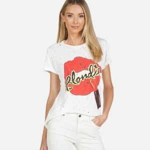 Lauren Moshi Crystal Distressed Bess Blondie tee